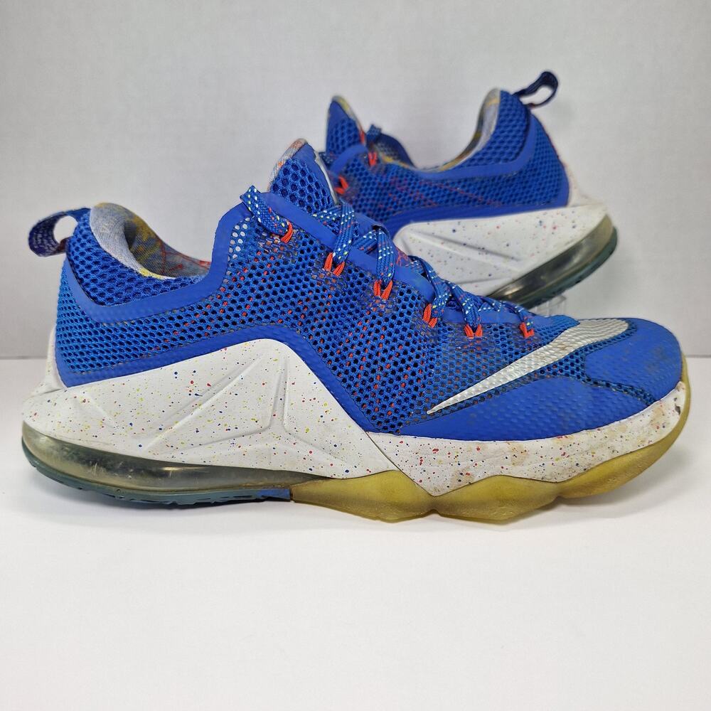 Nike LeBron XII 12 Low Hyper Cobalt Basketball Shoes 812560-406 Men's Size 9.5